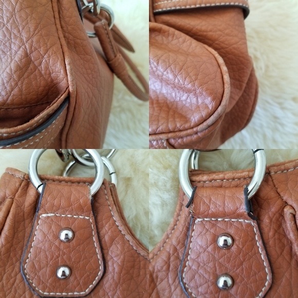 👠 Faux Leather Brown Slouchy Purse - Picture 12 of 14